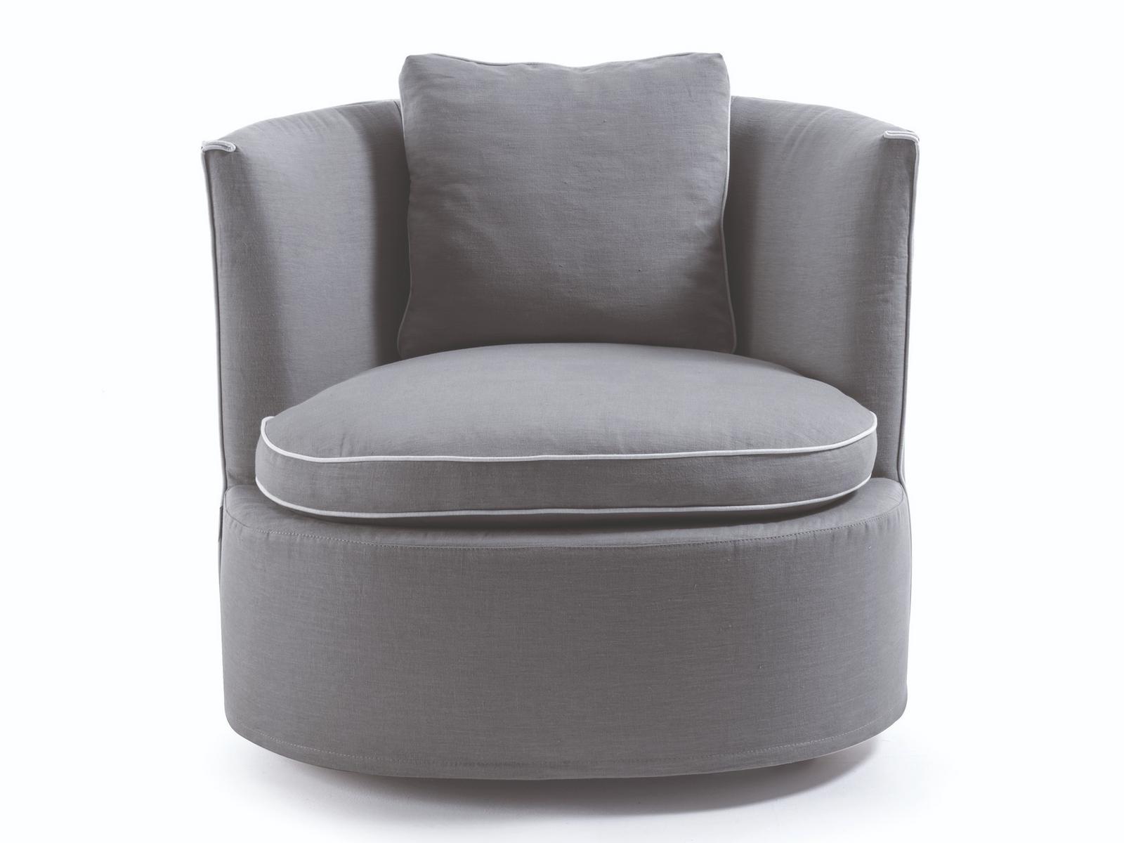 BESSIE Upholstered fabric armchair