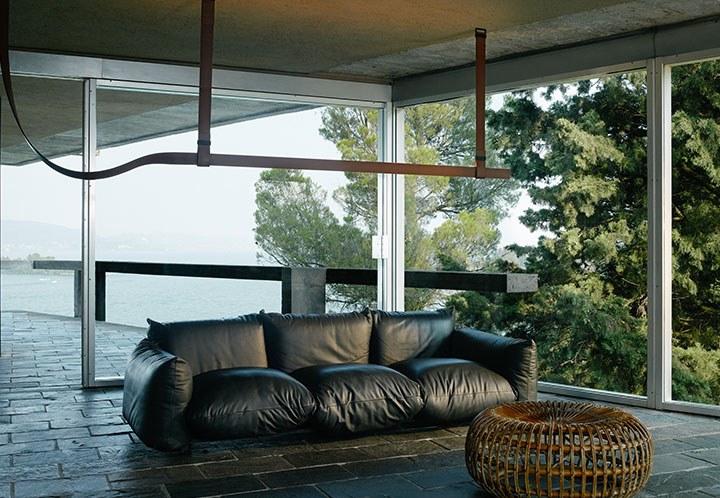BELT LED tanned leather pendant lamp
