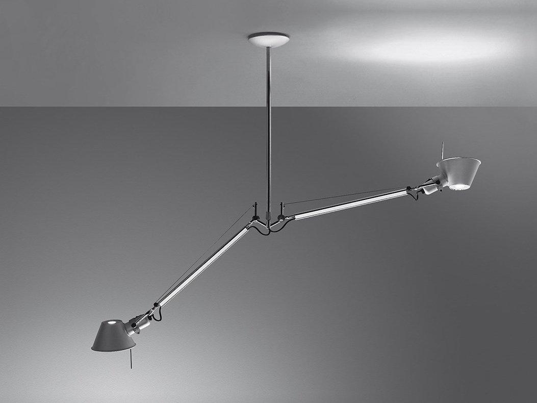 TOLOMEO DUE BRACCI SUSPENSION Aluminium pendant lamp