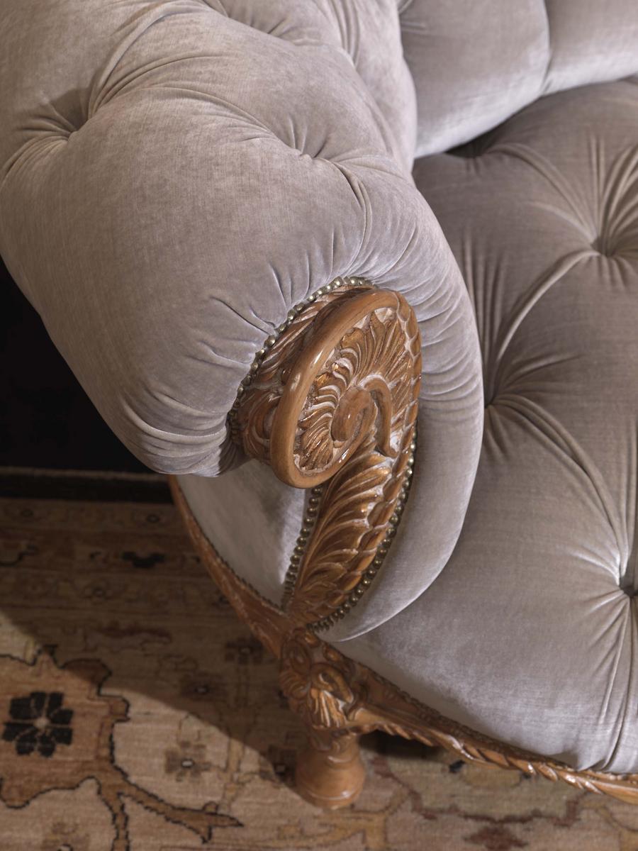 4880 Tufted 4 seater velvet sofa