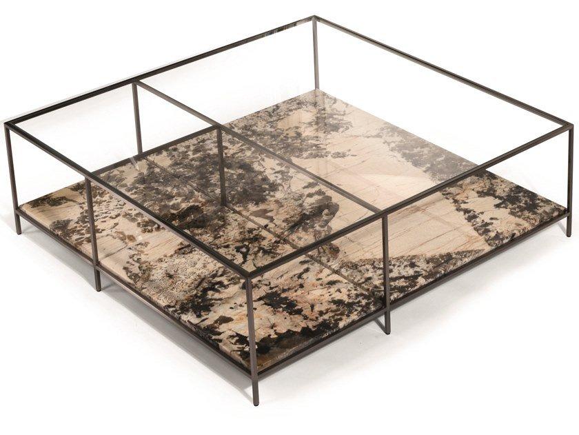 MONDRIAN Low square marble coffee table