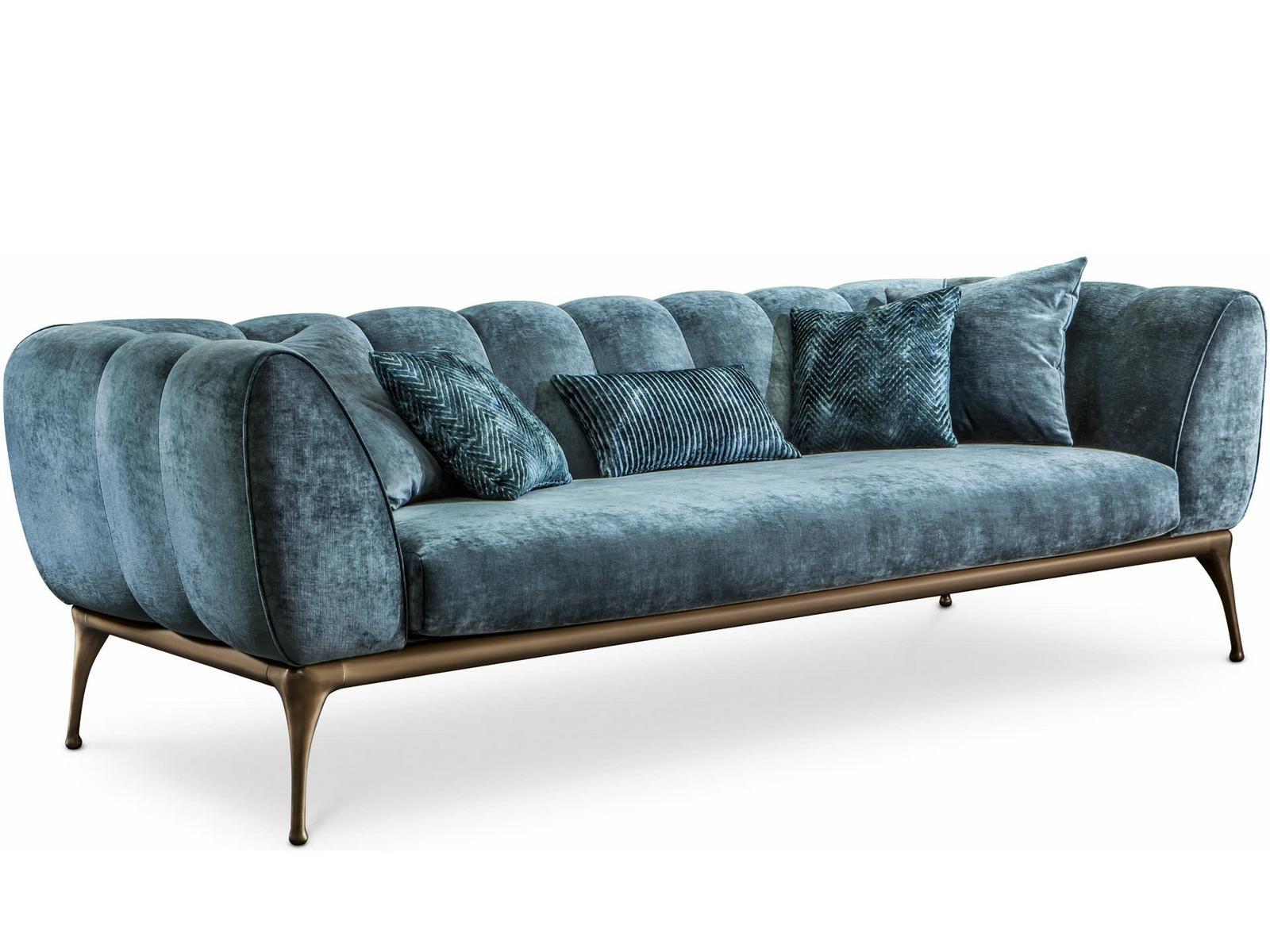 ISEO 3 seater velvet sofa