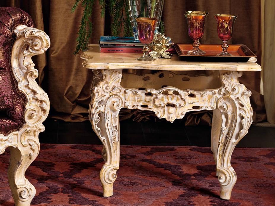 11620 Low square solid wood coffee table