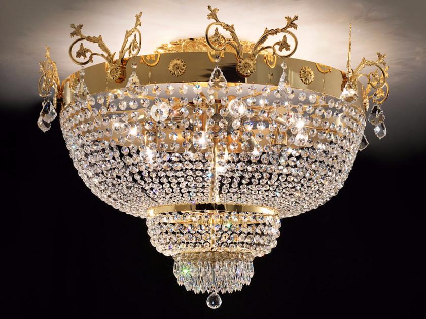 IMPERO & DECO VE 849 PL10/ PL12 Incandescent metal ceiling lamp with crystals IMPERO & DECO VE 849 PL10/ PL12 Incandescent metal ceiling lamp with crystals