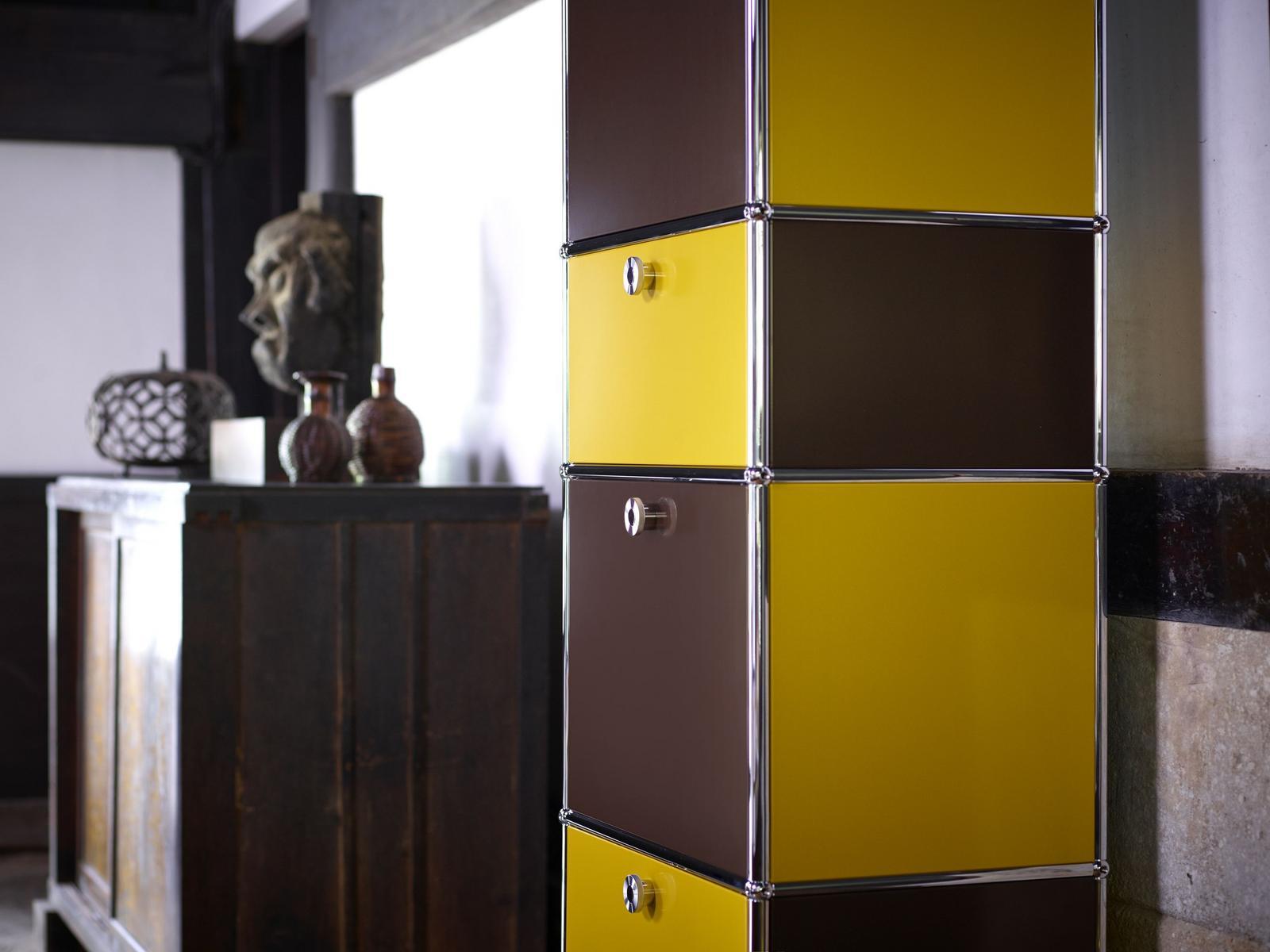 HALLER LIVING ROOM STORAGE Sectional metal chest of drawers