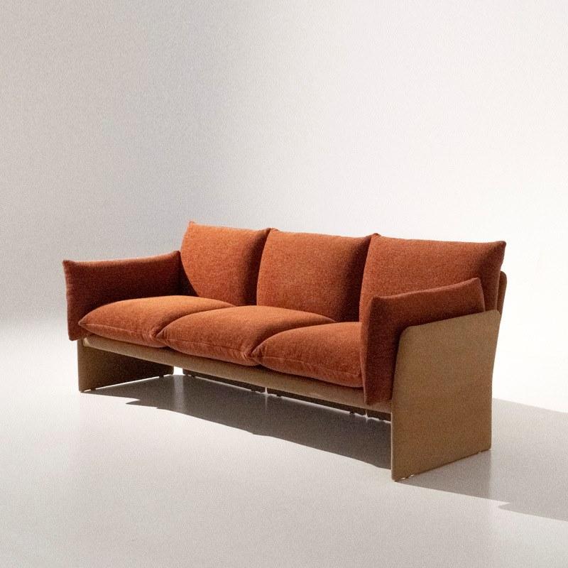 FARFALLE 3 seater cotton and microfiber sofa
