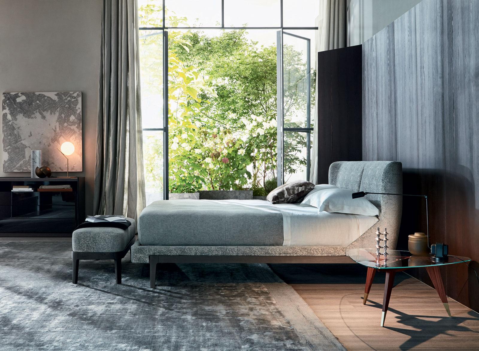 FULHAM Double bed with upholstered headboard