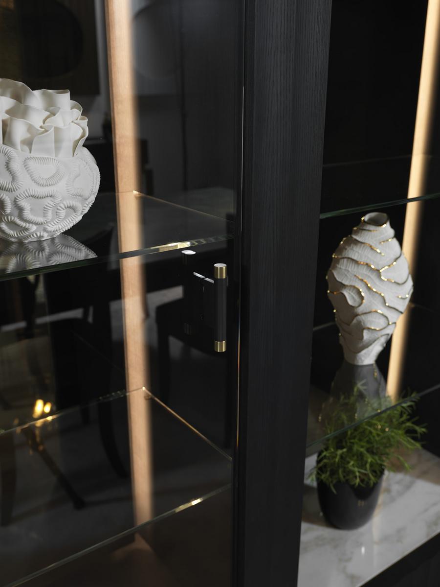 AURIGA Ash display cabinet with integrated lighting