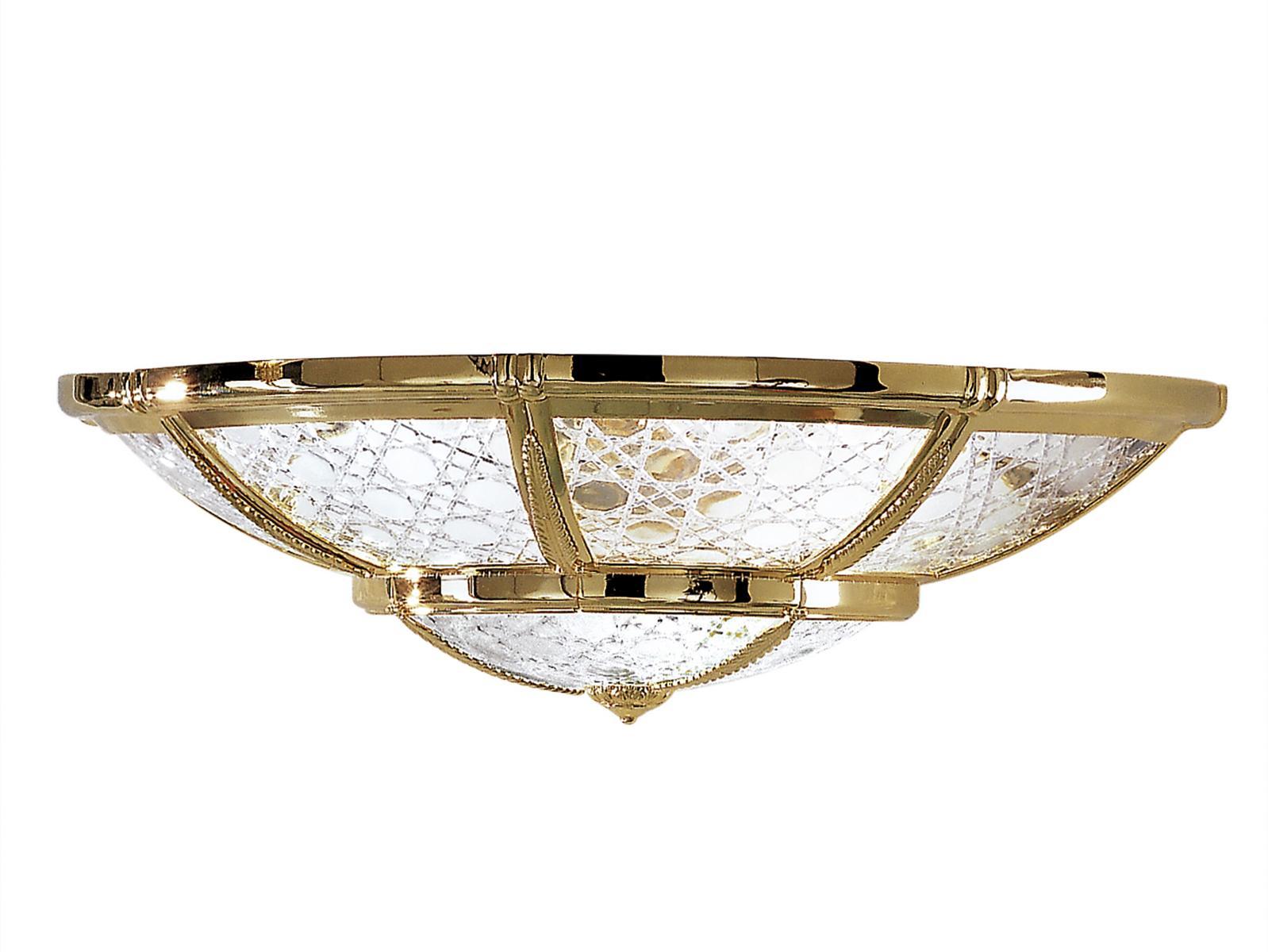 GIOTTO 1898/A4-C Gold plated wall light with crystal glass