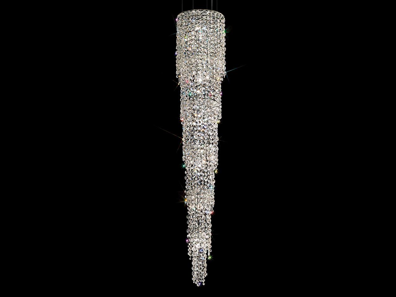 IMPERO & DECO VE 892 S6 Incandescent metal pendant lamp with crystals