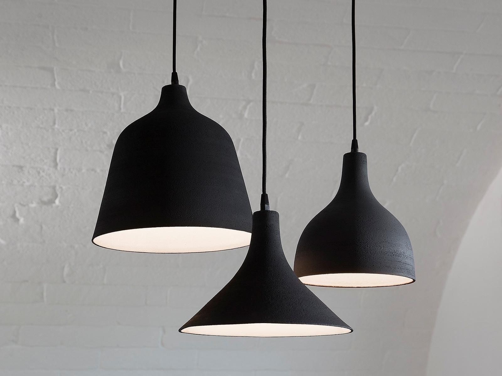 T-BLACK Direct light porcelain stoneware pendant lamp