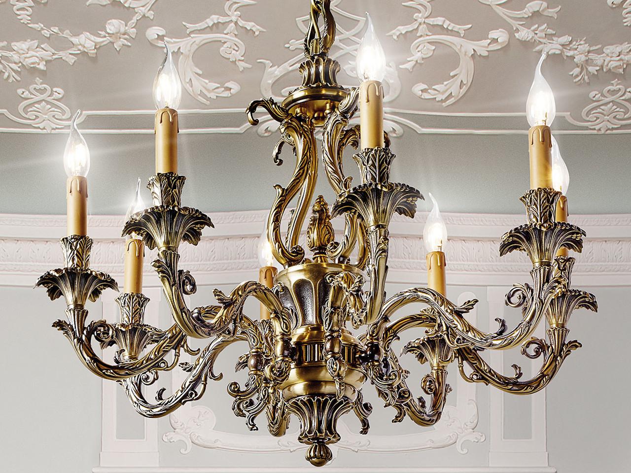 CAESAR 798/8 Antique Brass chandelier