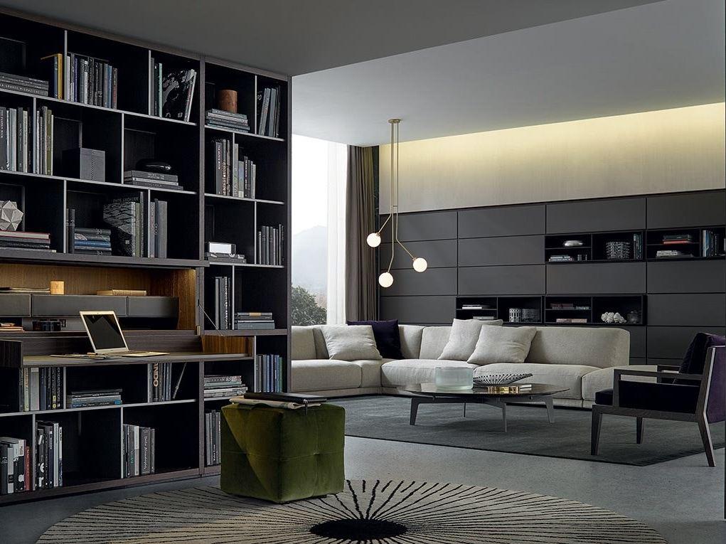 WALL SYSTEM Sectional wooden bookcase
