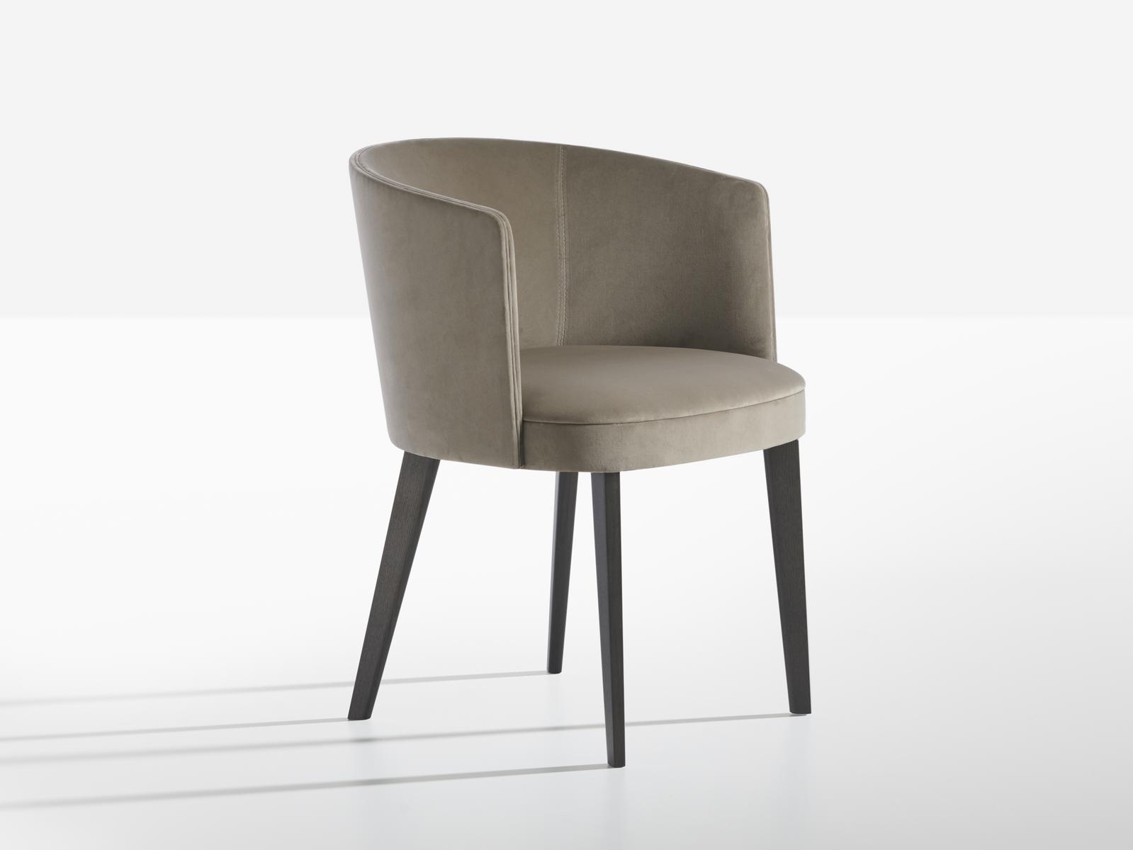 LÈNA Fabric chair with armrests