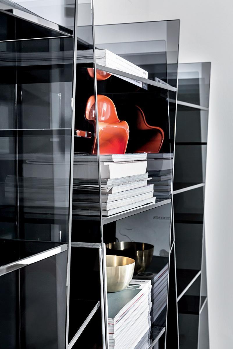 DELPHI H. 190 Freestanding modular glass bookcase