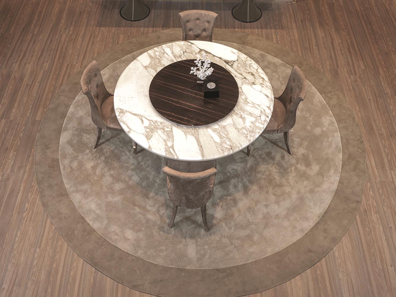 SYNTHETIC Round wool rug