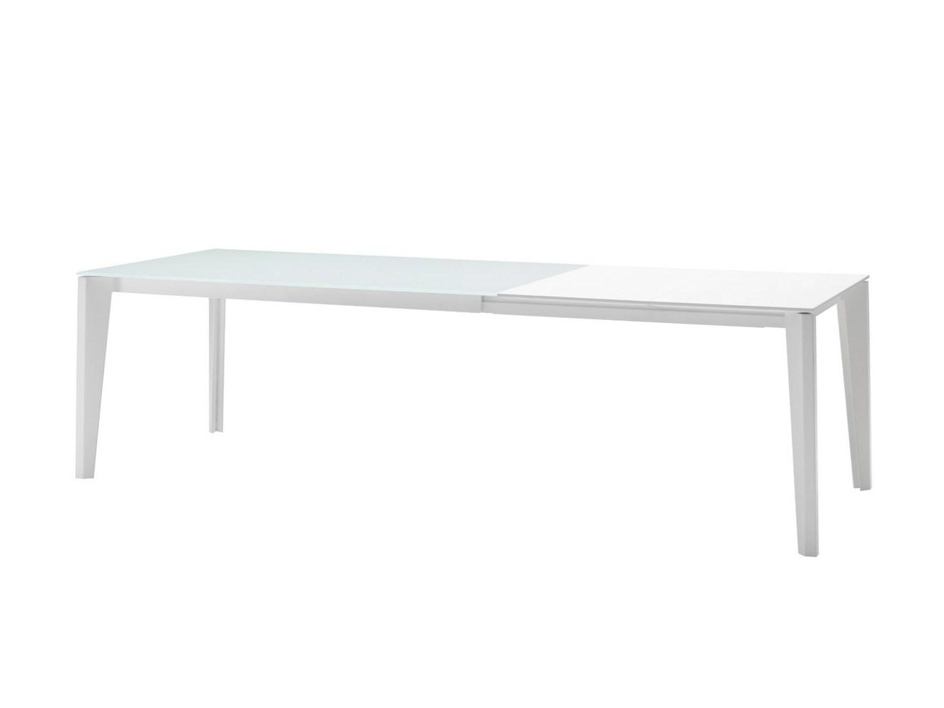 DIAMANTE Extending rectangular glass ceramic table