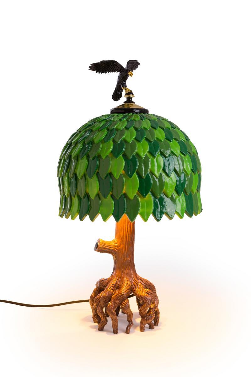 TIFFANY TREE LED indirect light resin table lamp