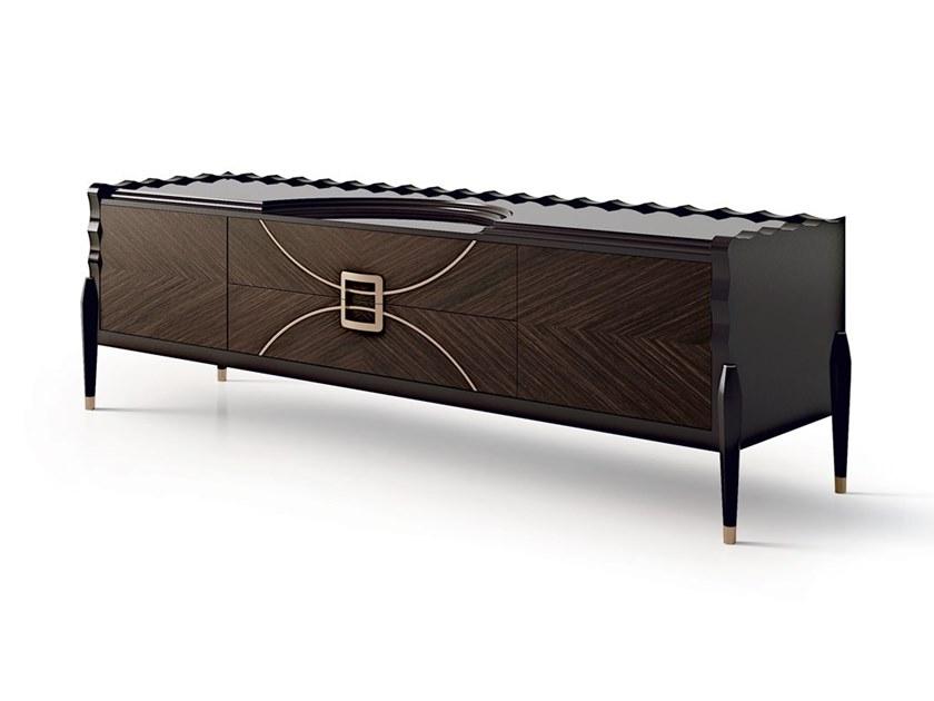 7016 Wooden TV cabinet with doors and drawers