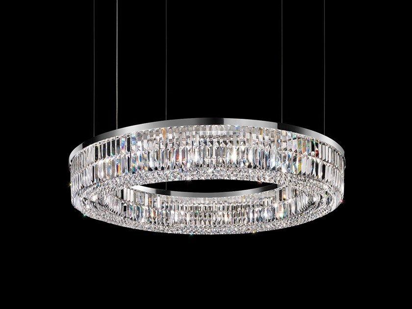 IMPERO & DECO VE 760 S RD Incandescent metal pendant lamp with crystals