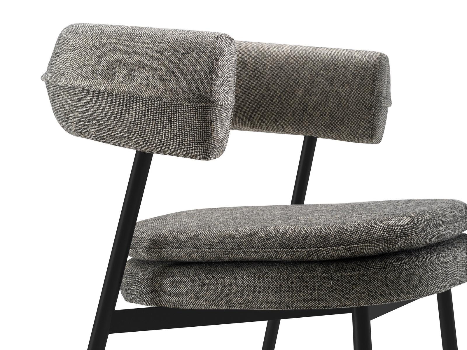 NENA Upholstered fabric chair with armrests