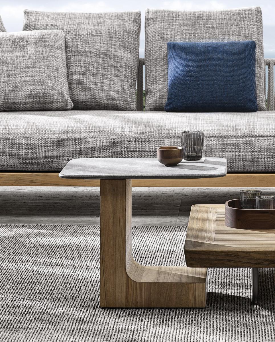 BLOCK OUTDOOR Wooden garden side table