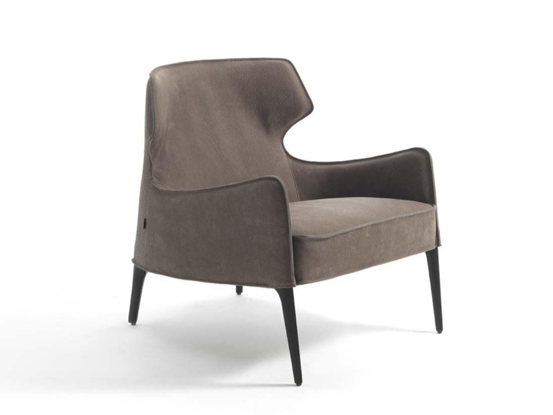CROSBY Bergere leather armchair