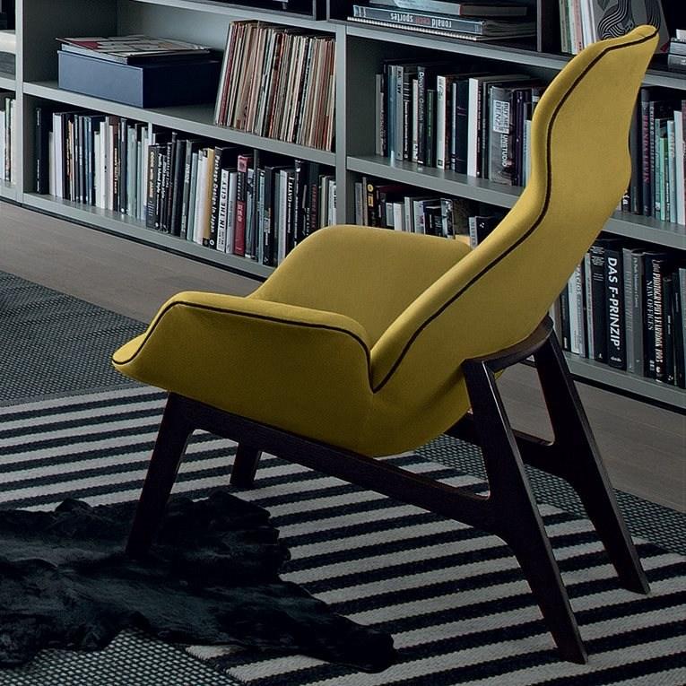 VENTURA LOUNGE Fabric armchair with headrest