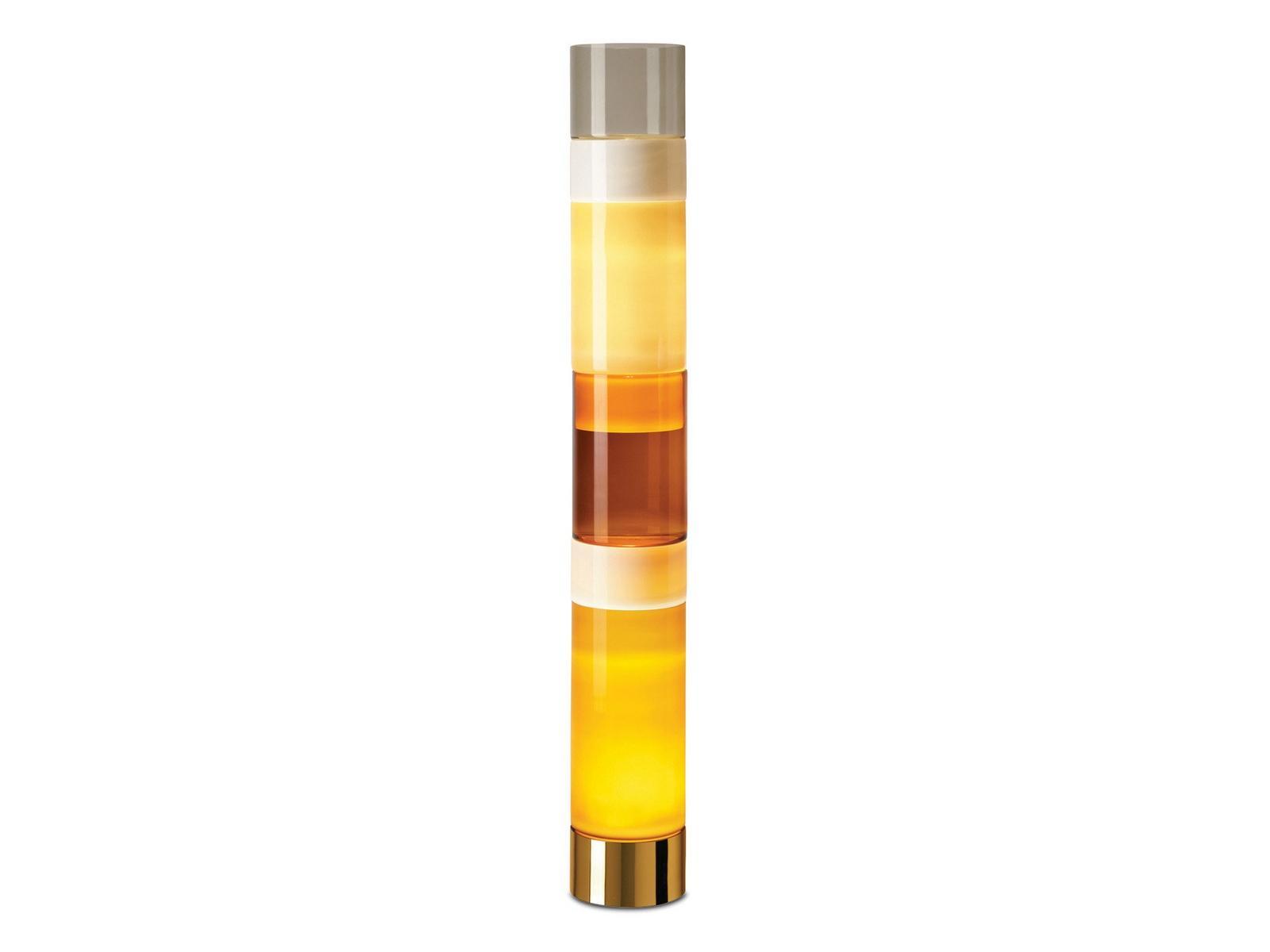 STACKING C LED metal and blown glass floor lamp