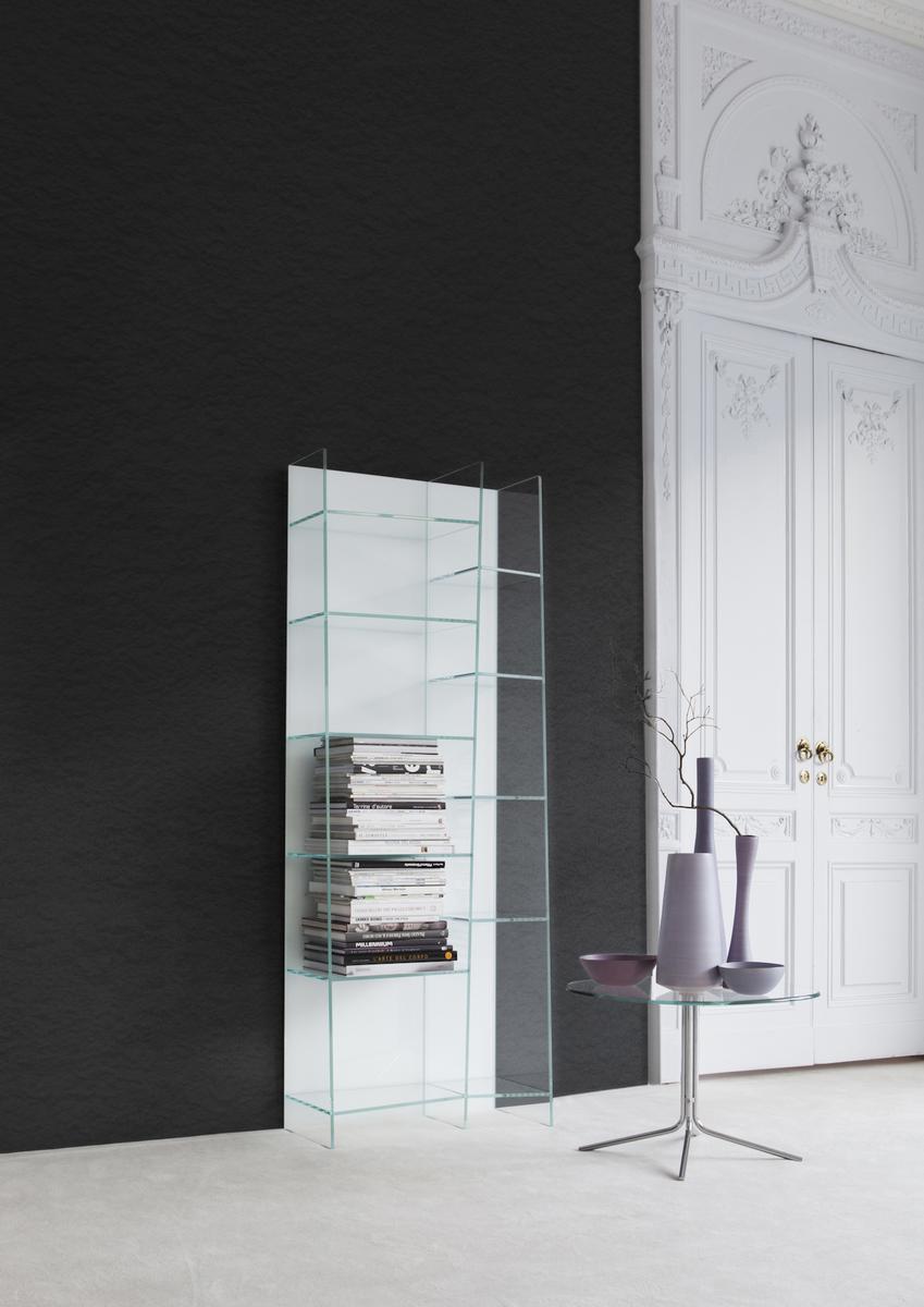 DELPHI H. 190 Freestanding modular glass bookcase