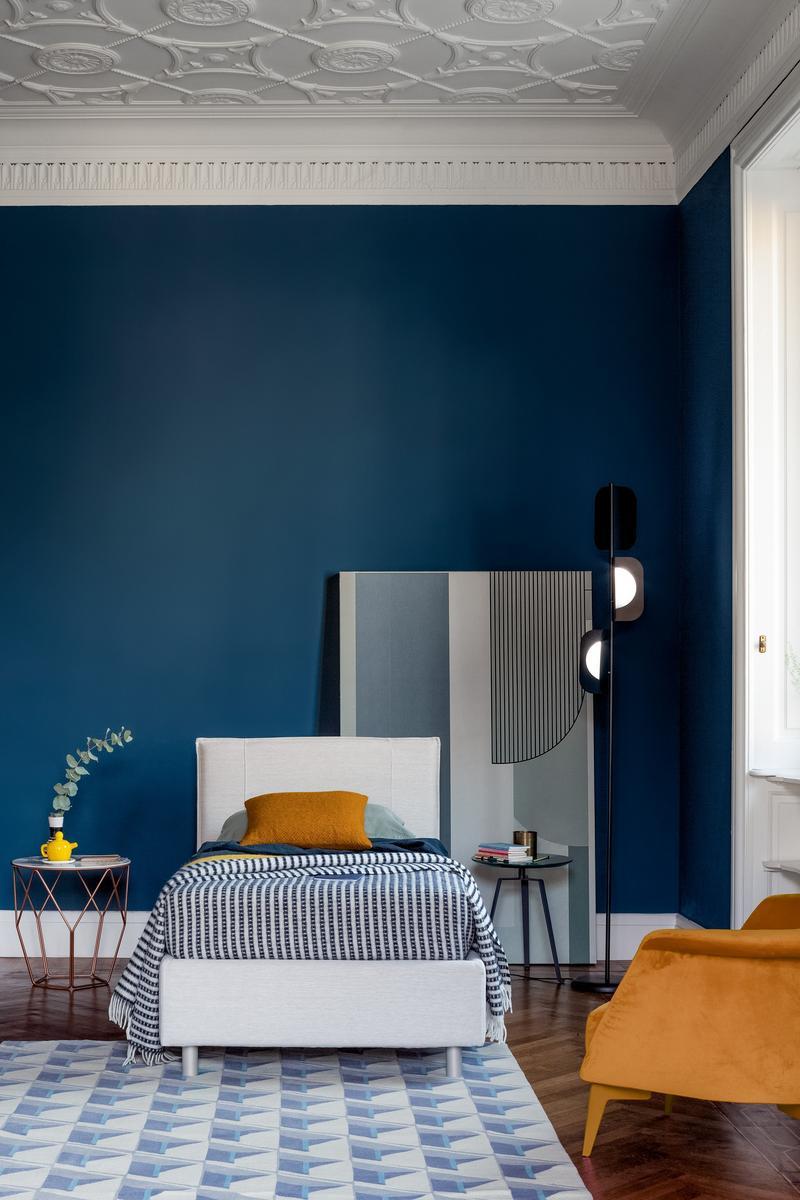 PACO Single bed with upholstered headboard