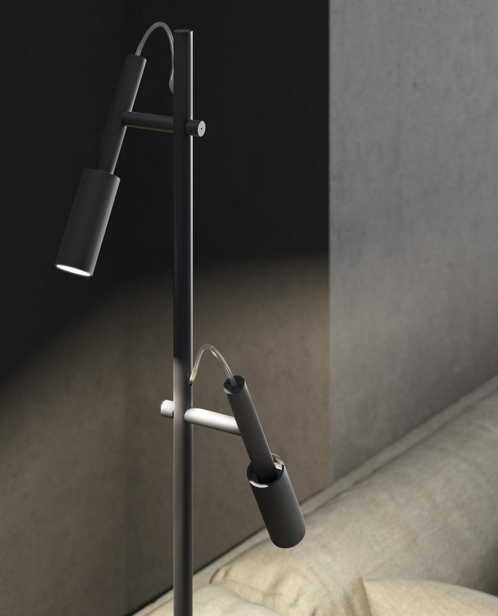 TUBINO LED adjustable aluminium floor lamp