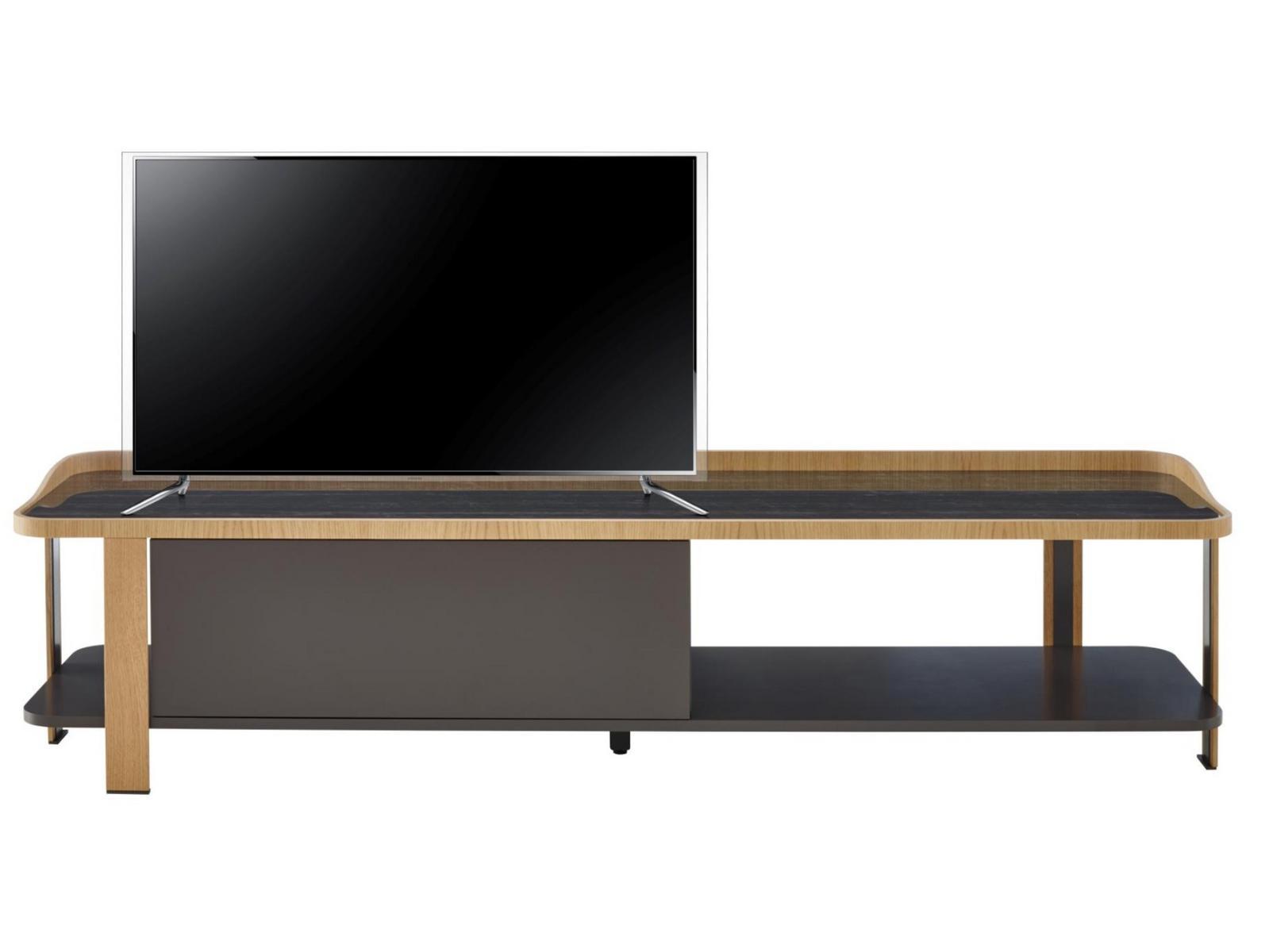 POSTMODERNE Low wood veneer TV cabinet