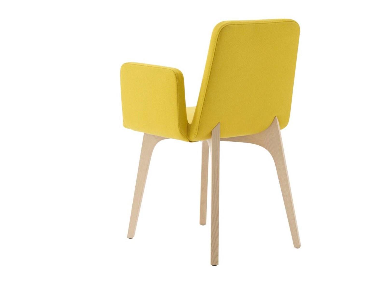 VIK Upholstered fabric chair with armrests