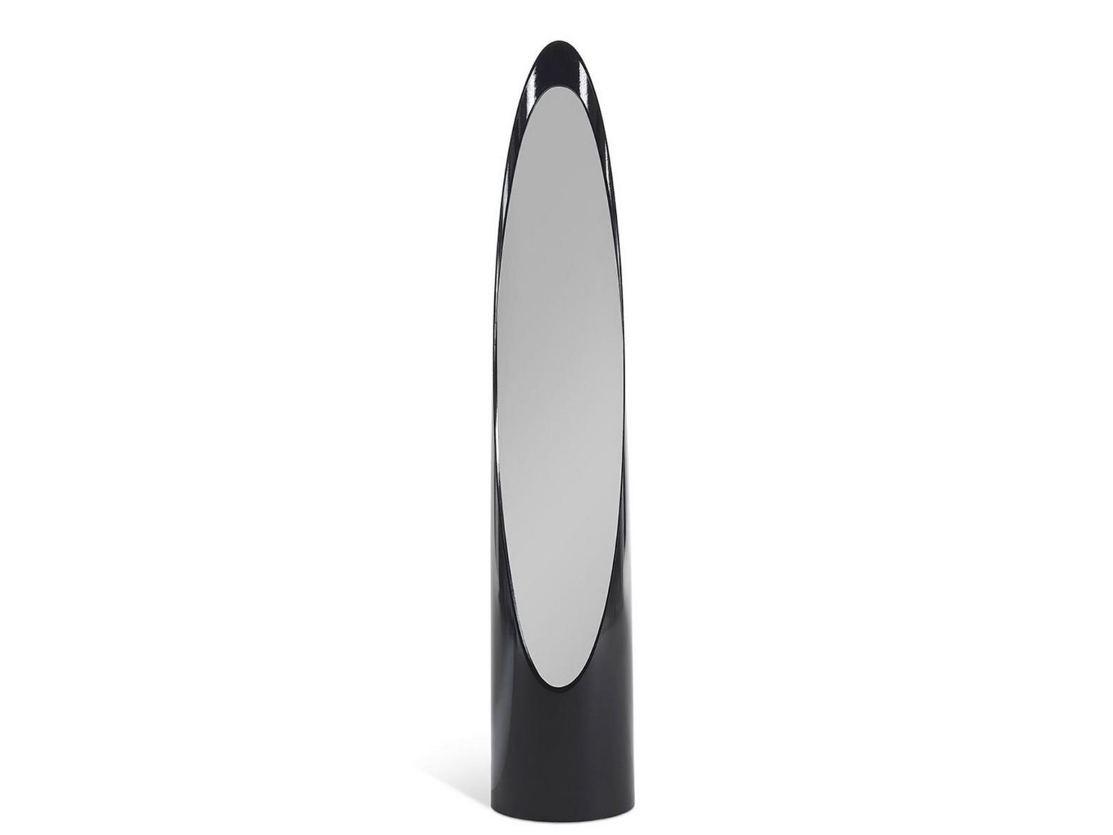 NAIL Freestanding oval framed wooden mirror