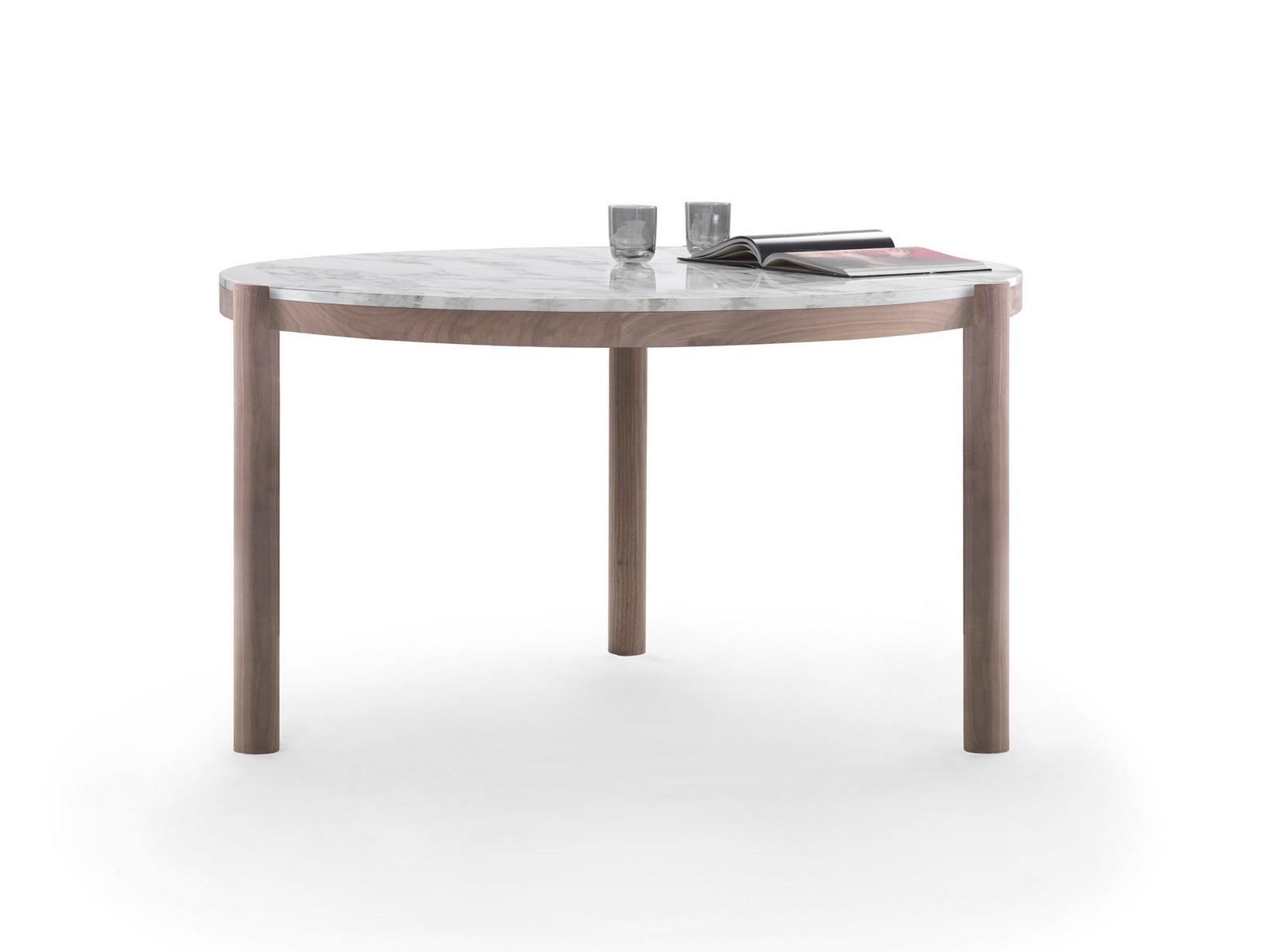 GUSTAV Round marble dining table
