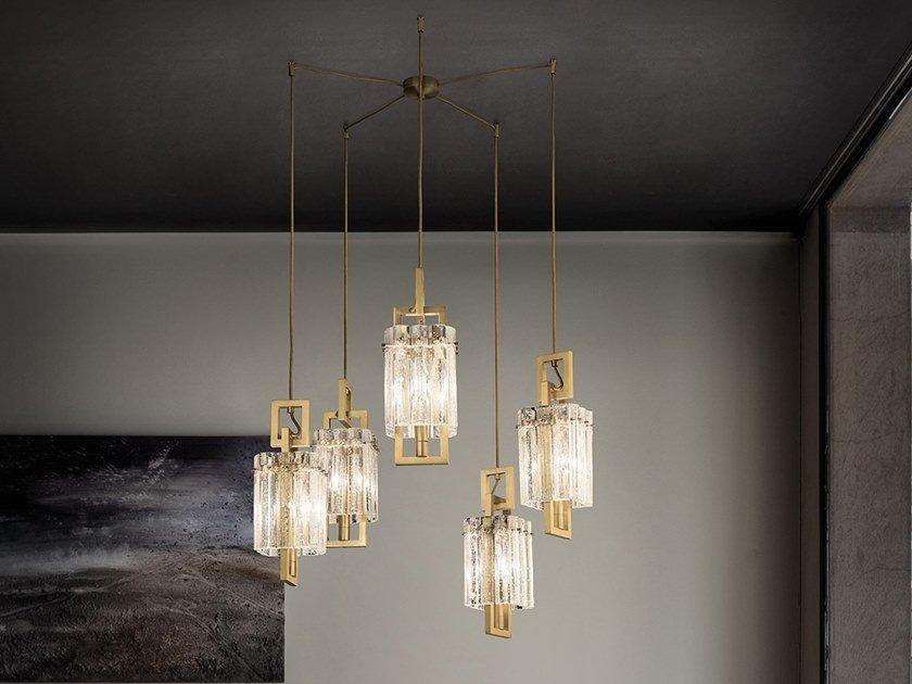 CREK S5 Suspension lamp in metal and glass