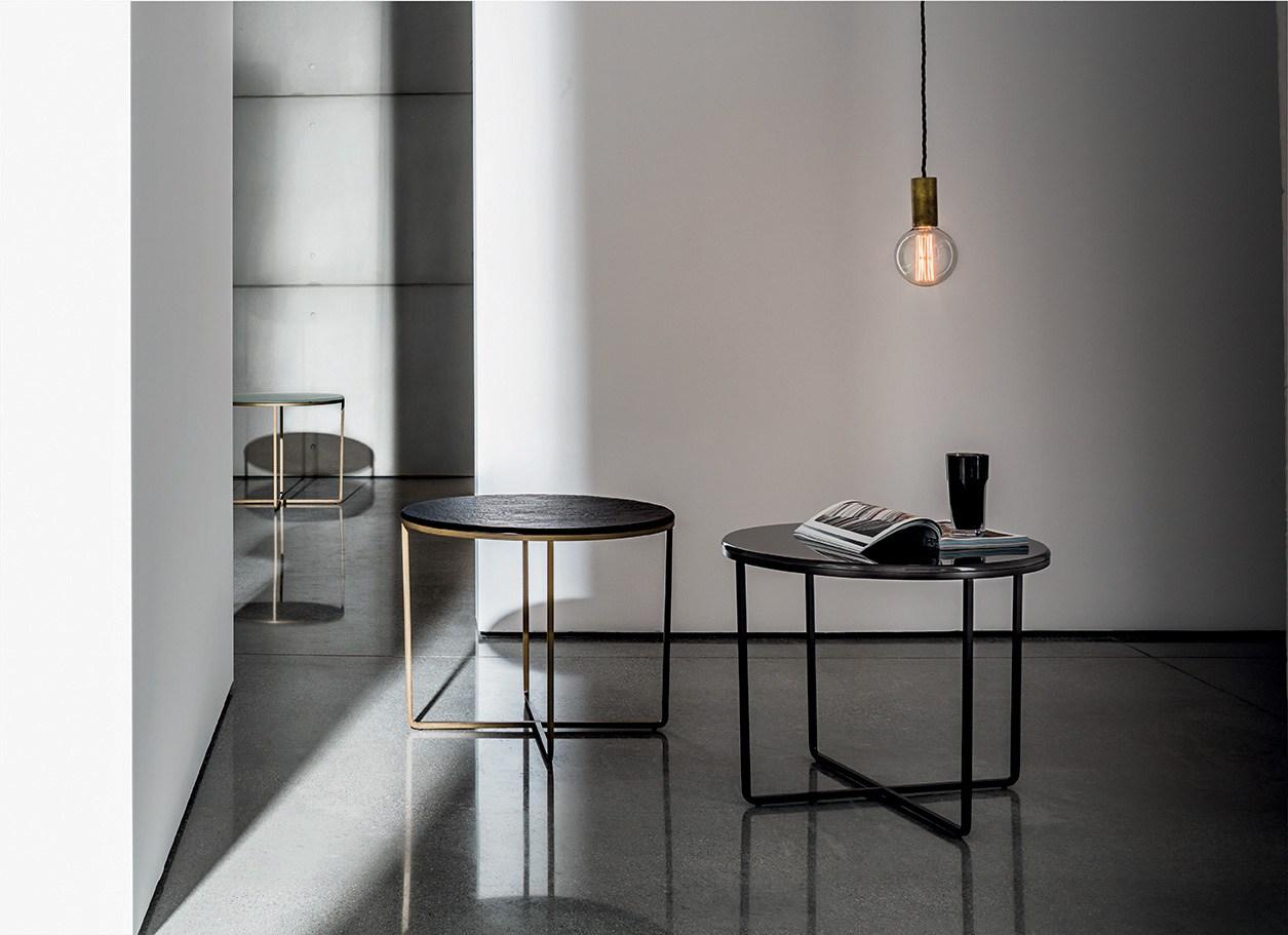PIKTOR Round glass coffee table