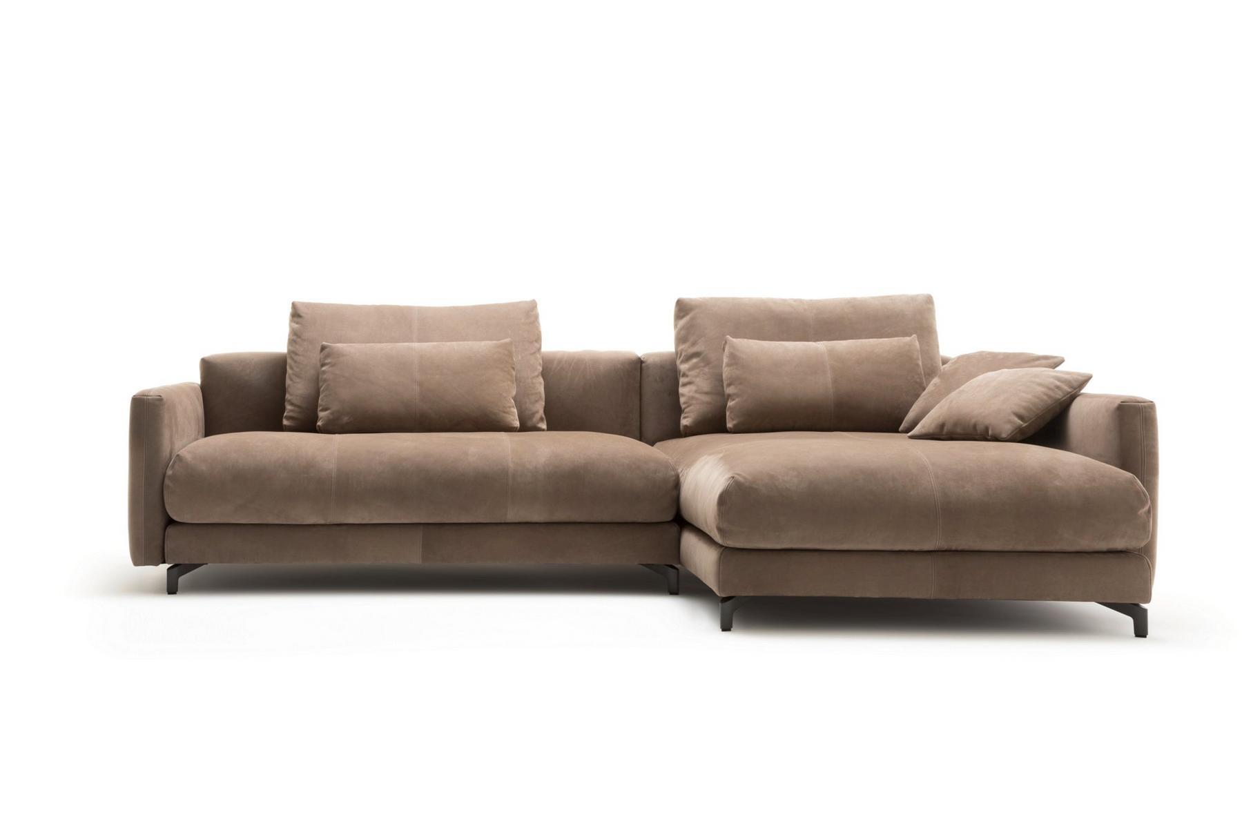 007 NUVOLA Sectional leather sofa with chaise longue 007 NUVOLA Sectional leather sofa with chaise longue