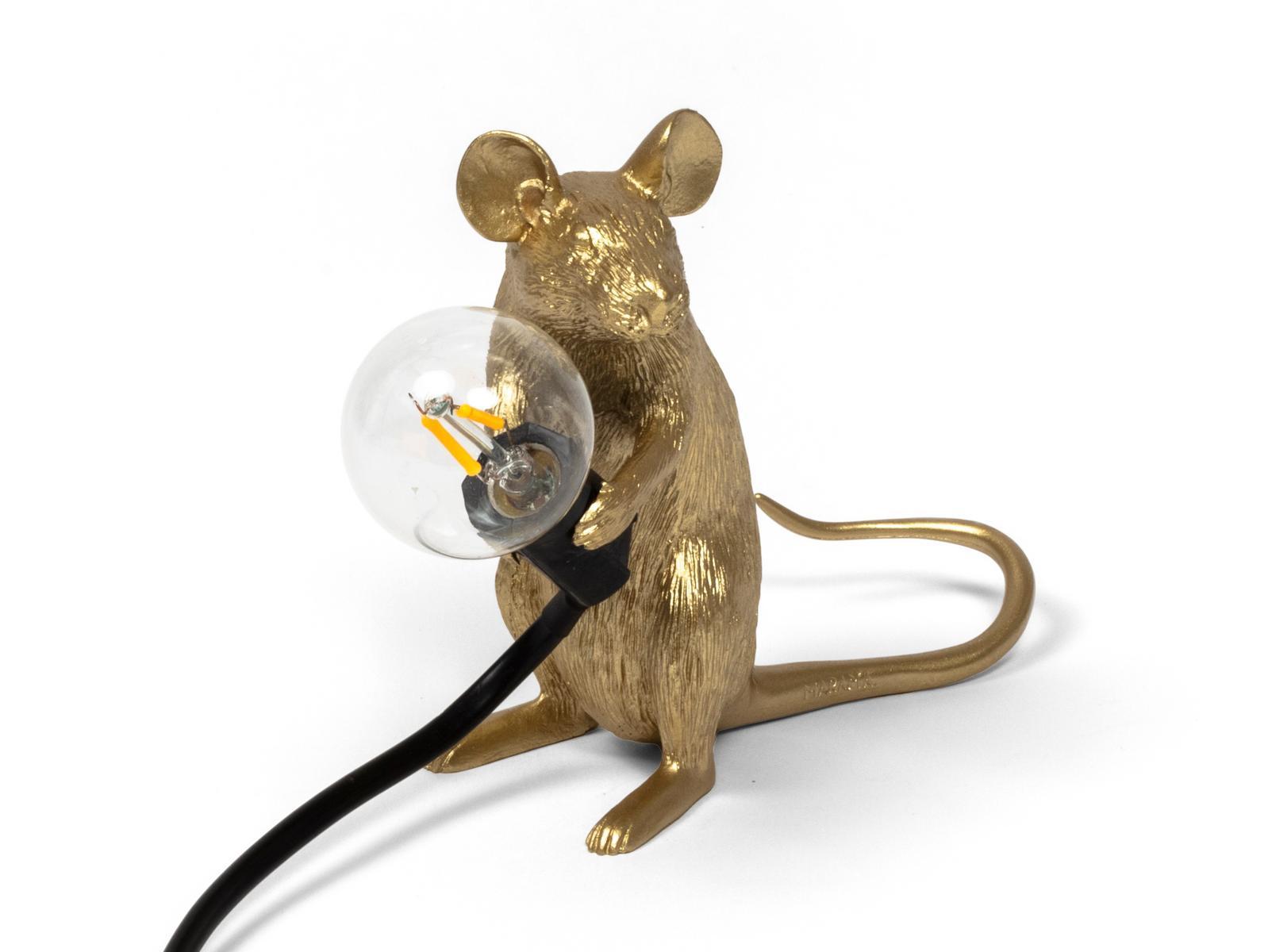 MOUSE LAMP GOLD - MAC LED resin table lamp