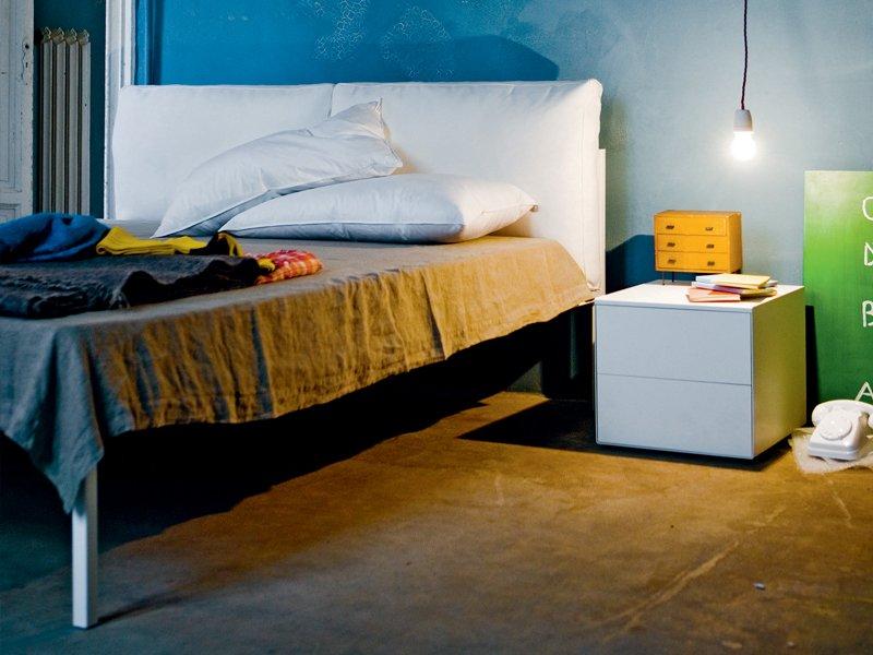 NYX 1707 Double bed with upholstered headboard