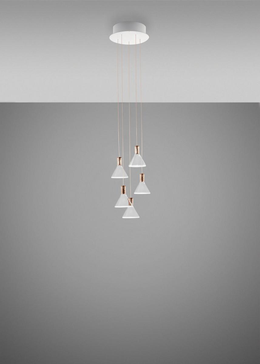 MULTISPOT POLAIR LED Borosilicate glass pendant lamp