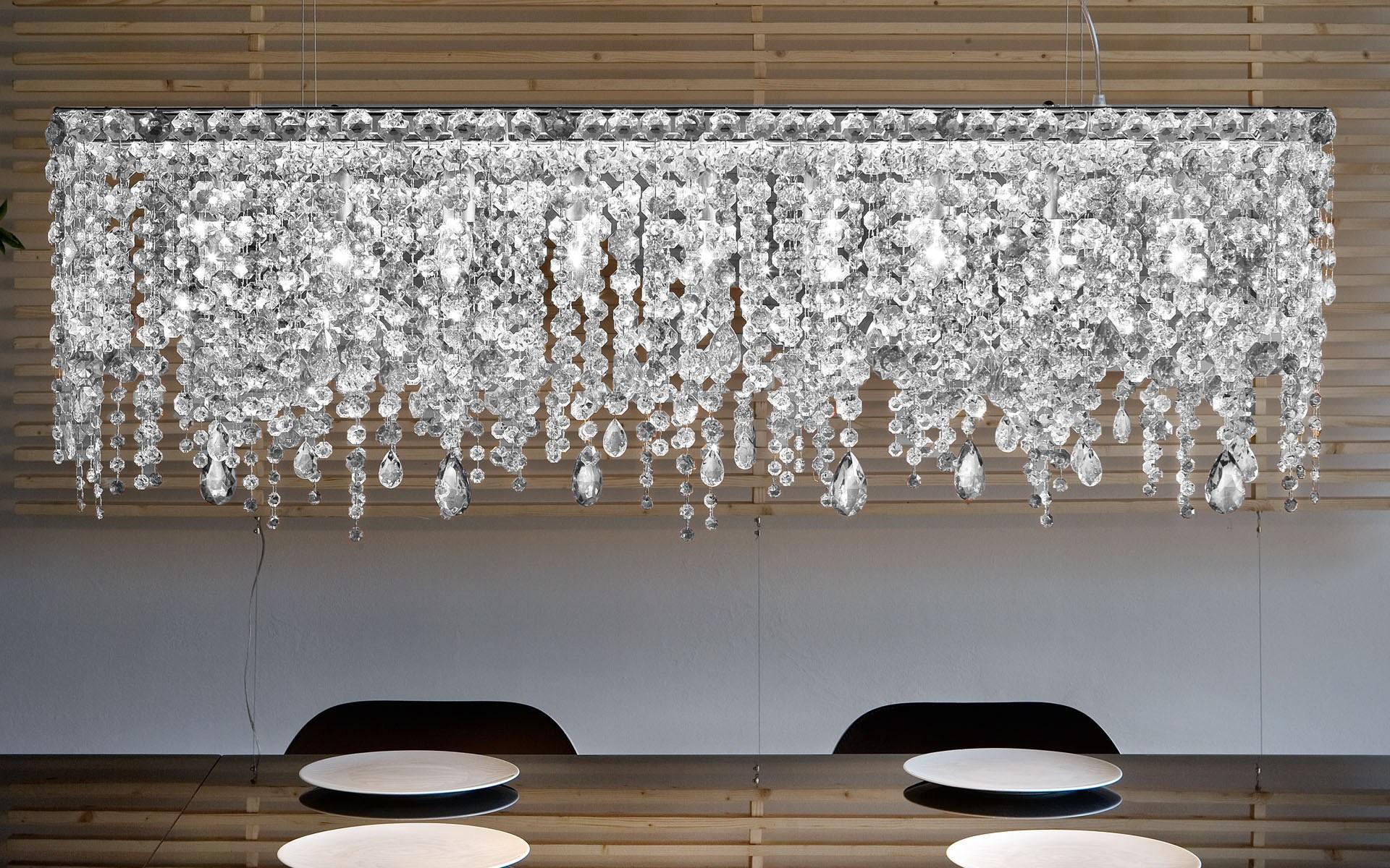 IMPERO & DECO VE 895 S6 / S8 / S10 Incandescent painted metal pendant lamp with crystals