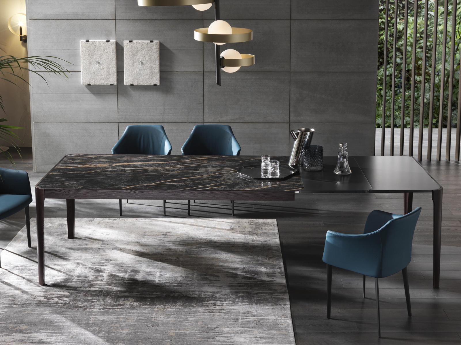 CROSS Extending rectangular ceramic table