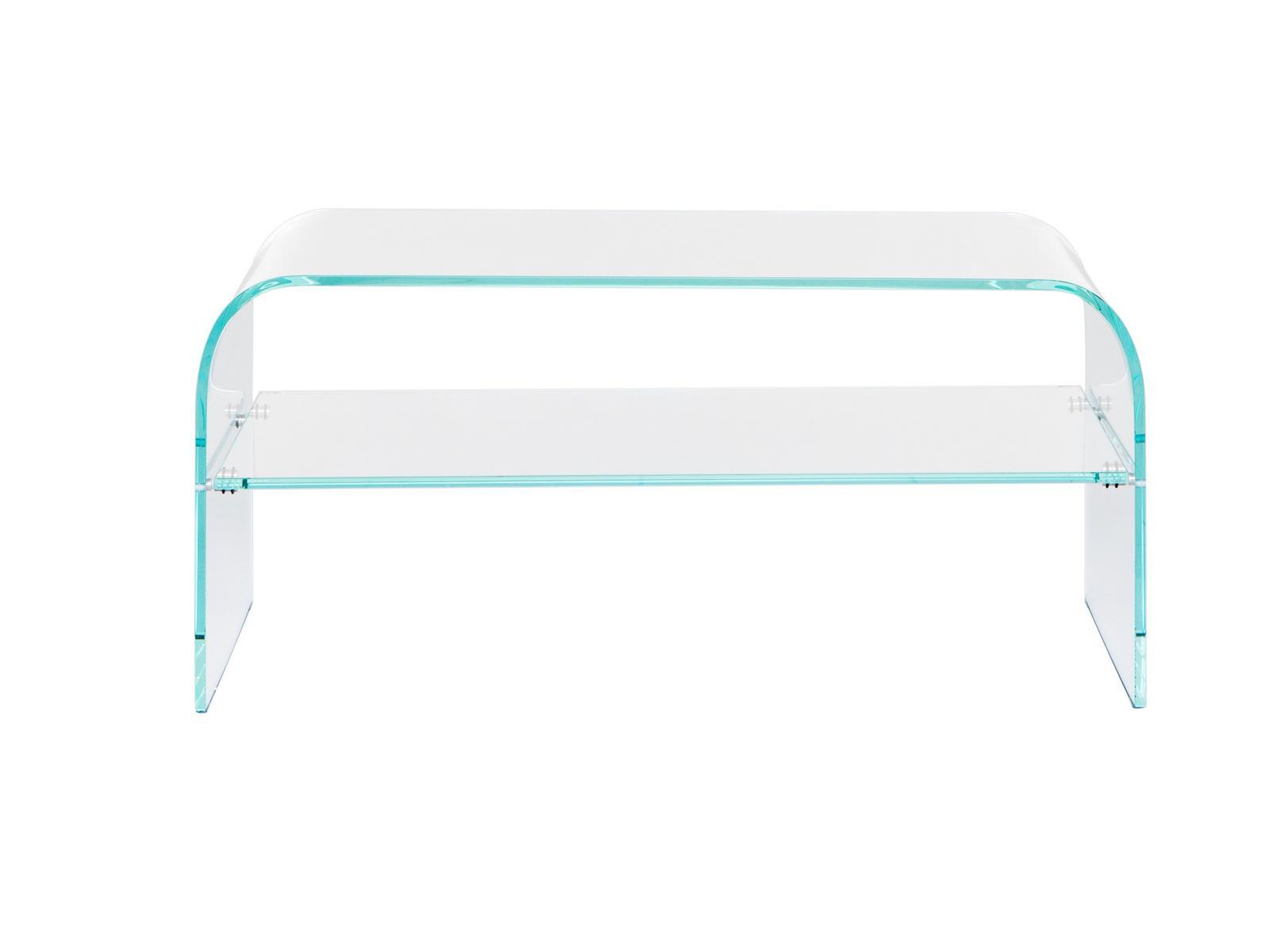 CLASSIC Low rectangular glass coffee table