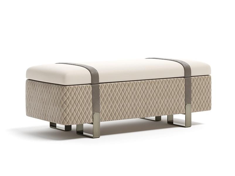 GRAND Storage upholstered fabric bench