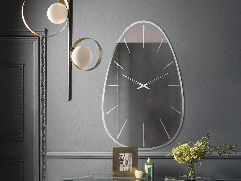 CAPRI Wall-mounted mirrored glass clock