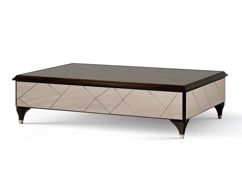 6632 Coffee table with drawer and mirrored glass insert