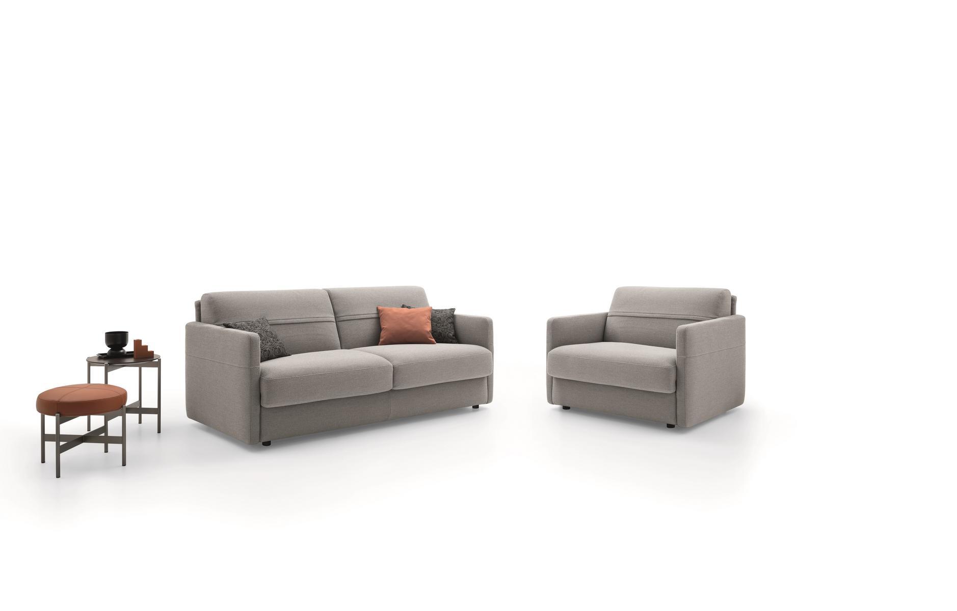FRANK Fabric armchair with armrests