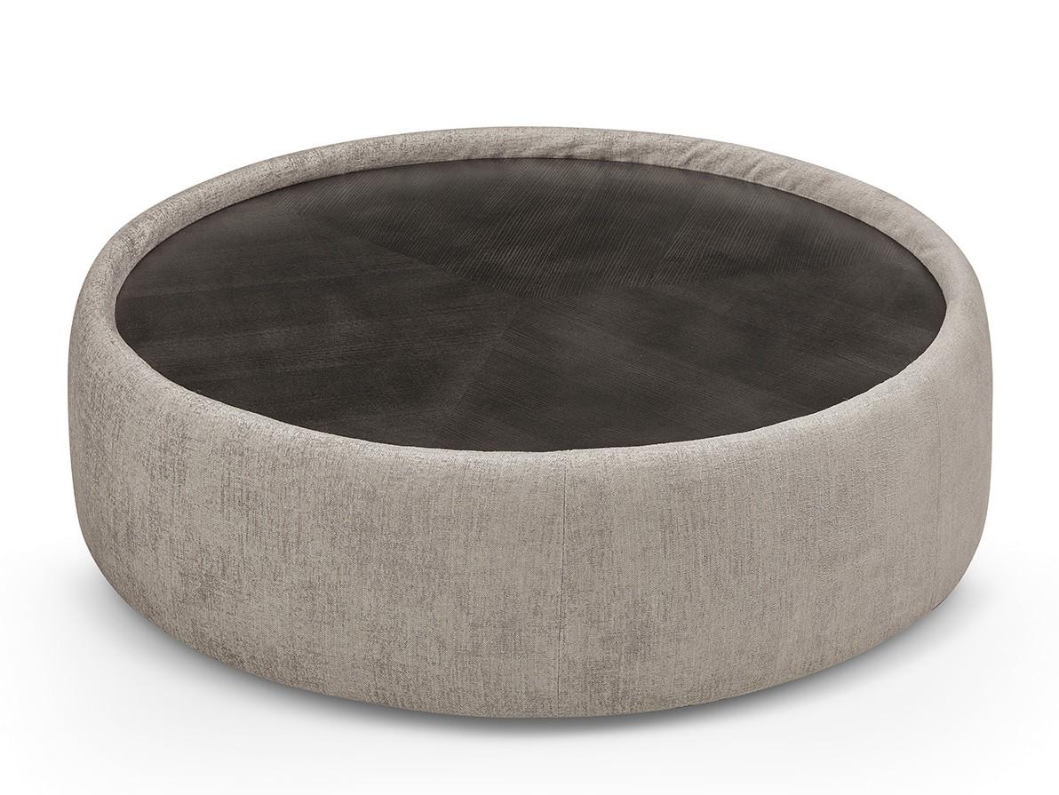 CUBIC Low round marble coffee table